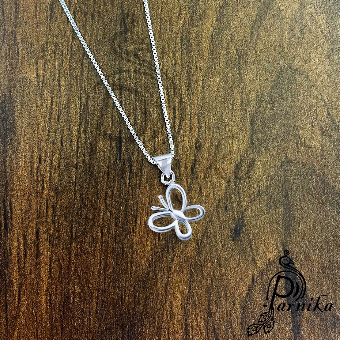 Butterfly shape pure silver pendant Butterfly shape pure silver pendant
