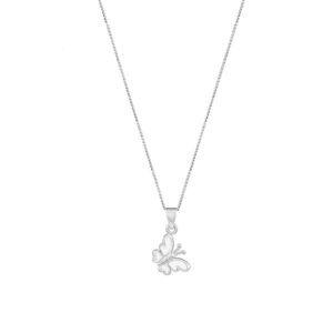 Butterfly shape pure silver pendant