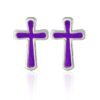 Holy cross silver earrings in pure silver