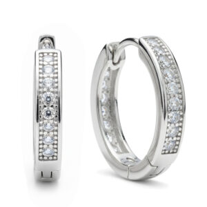 Layered CZ Huggie Hoops