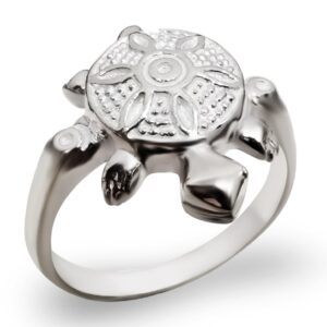 Tortoise pure silver finger ring for men and women