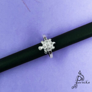 Tortoise turtle silver finger ring for good luck