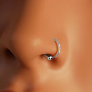 Small round nose pin with ball