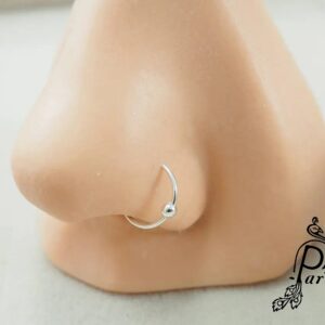 Small round nose pin with ball