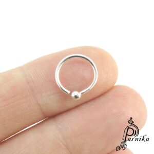 Small round nose pin with ball