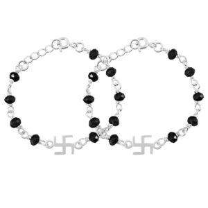 Nazariya for baby with swastik design and black beads