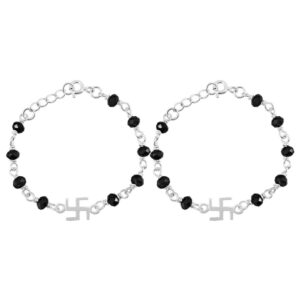Nazariya for baby with swastik design and black beads