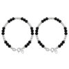 Baby nazariya in pure silver with black beads