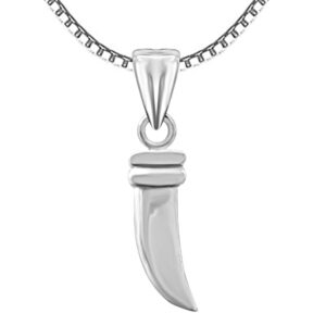 Chaku knife design pure silver pendant