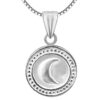 Tiny Moon chand pure silver pendent