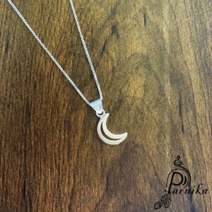 Moon chand pure silver pendent