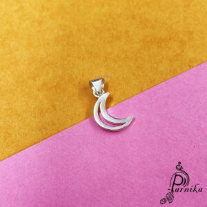 Tiny Moon chand pure silver pendent