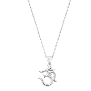 Om symbol pure silver pendant