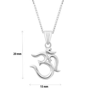 Om symbol pure silver pendant