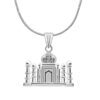 Taj mahal design pendant pure 92.5 silver