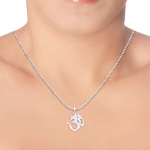 Om pendant in pure silver