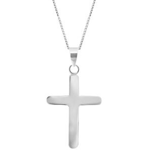Holy cross pendent in pure silver for girls and women