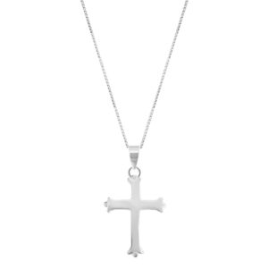 Holy cross pendent in pure silver for girls and women