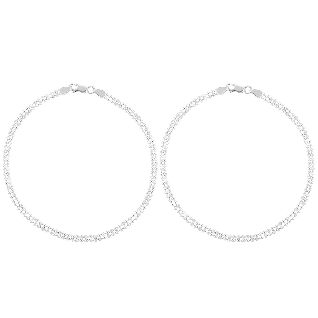 Pure silver double beads payal Pure silver double beads payal