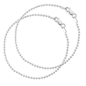 Pure silver beads ball payal anklet for girls and women