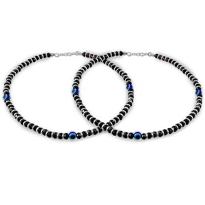 Nazariya anklet with evil eye in silver