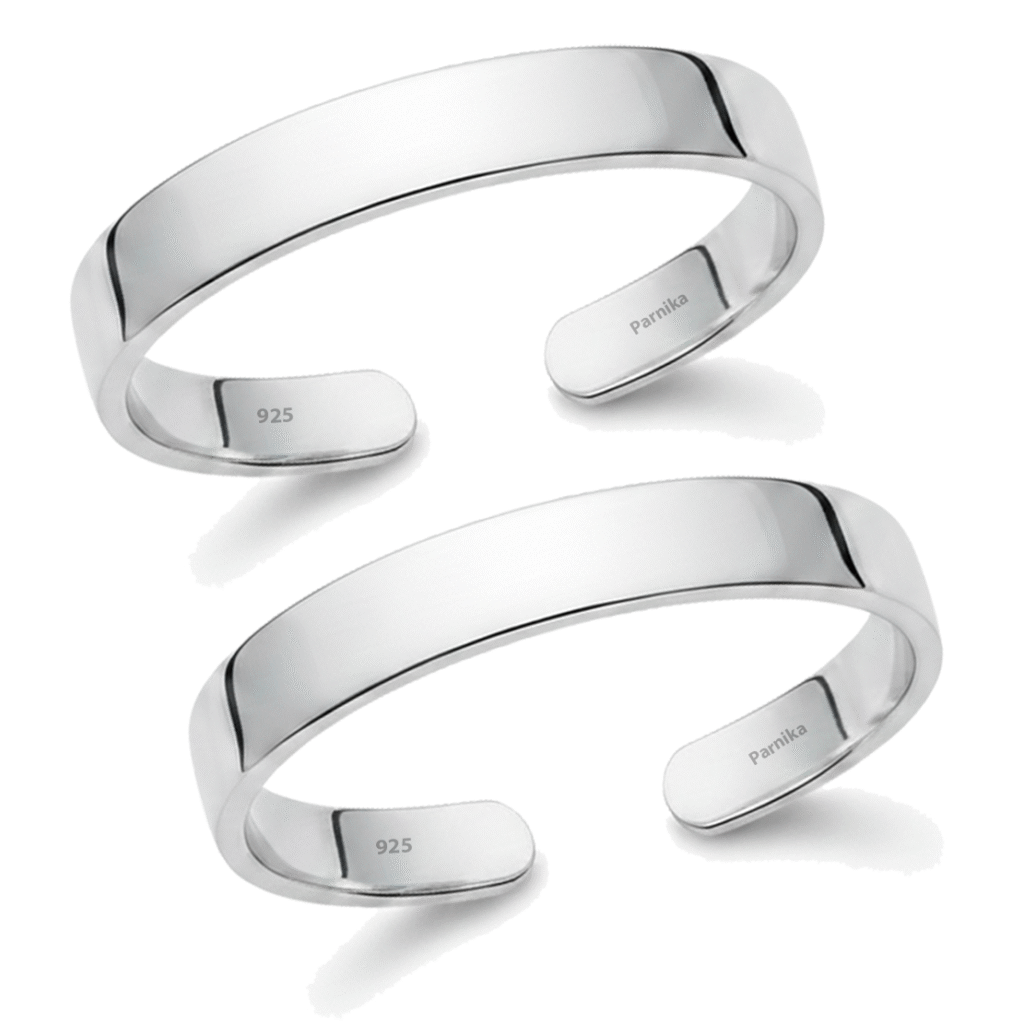 Plain silver toe ring