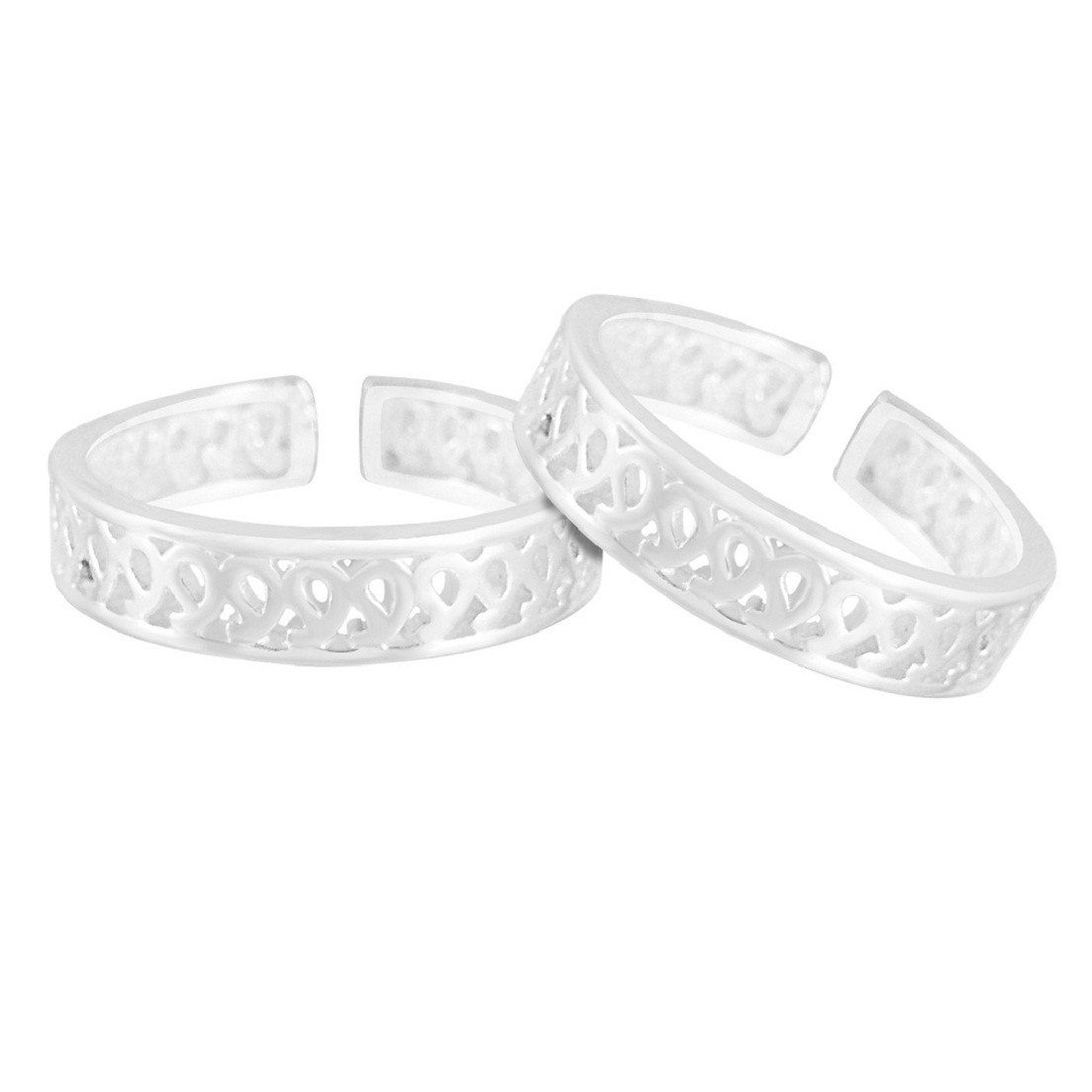 Net pattern silver toe ring for women Net pattern silver toe ring for women