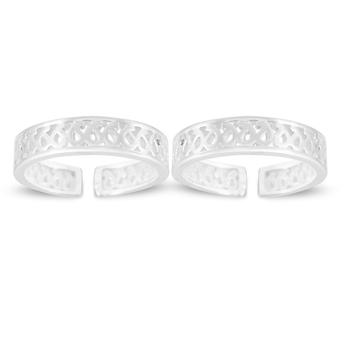 Net pattern silver toe ring for women Net pattern silver toe ring for women