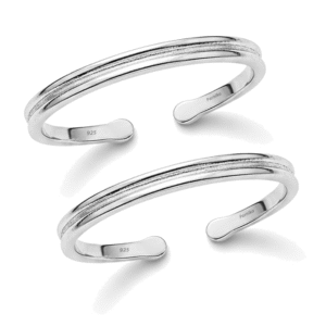 Plain silver toe ring