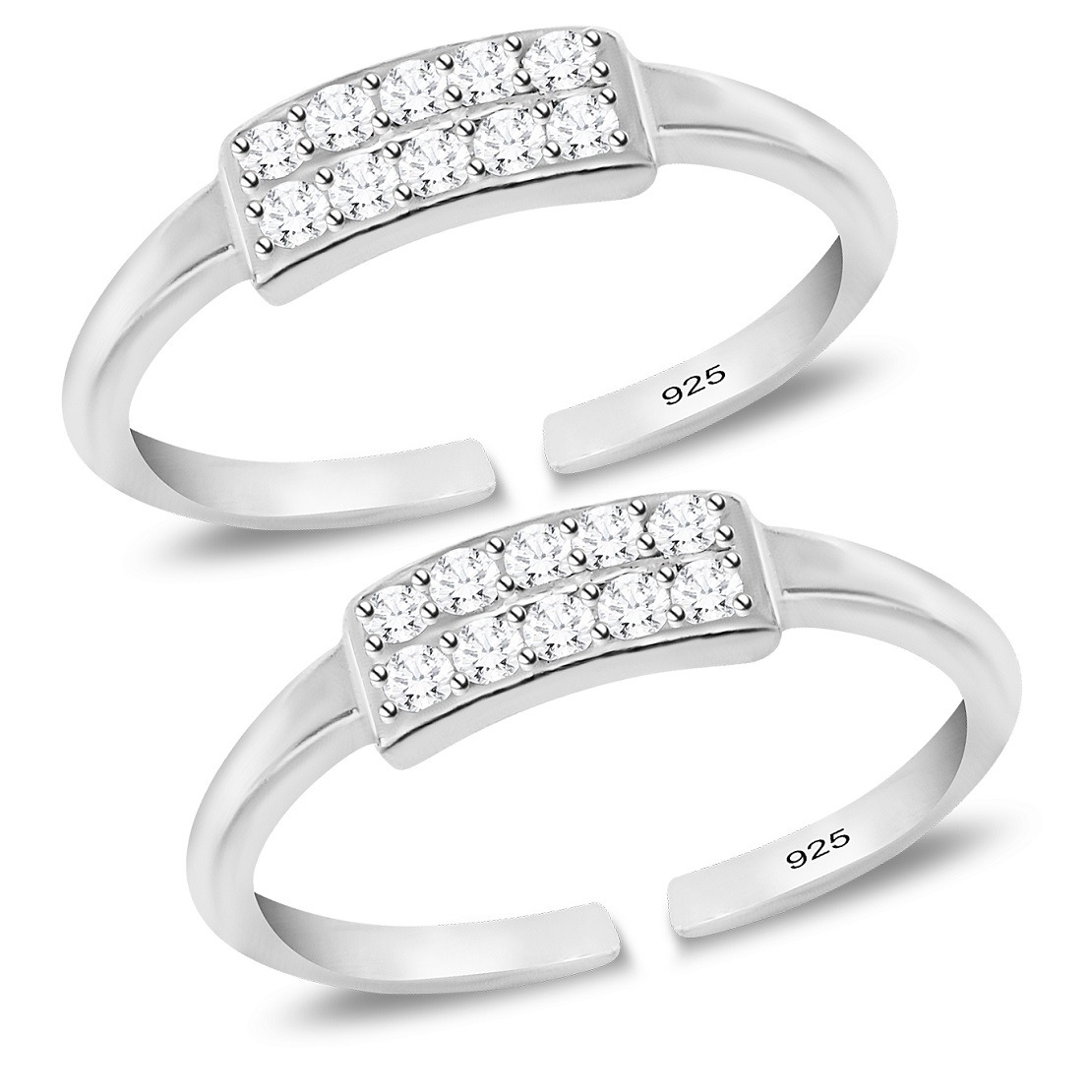 Pure silver toe ring for women