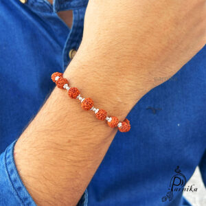 Rudraksha bracelet in silver