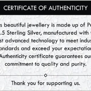 Certificate of authenticity silver