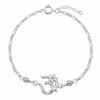 CZ Om Rakhi Bracelet in Sterling Silver by Parnika Jewels