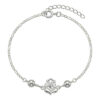CZ Ganesha Rakhi Bracelet in Silver with CZ Stones by Parnika Jewels