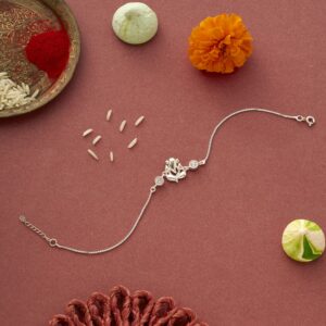 CZ Ganesha Rakhi Bracelet