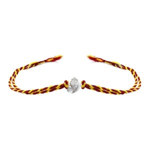 Pure silver shankh rakhi for brother for rakshbandhan with thread