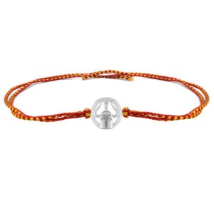 Shivling and trishul silver rakhi for brother in thread