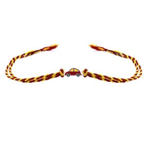 Pure silver car rakhi for brother in thread for rakshabandhan