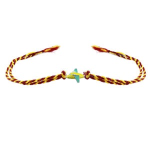 Pure silver airplane thread rakhi for brother for raksha bandhan