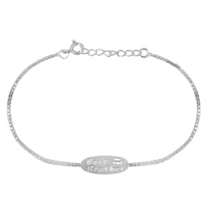 Pure silver best brother rakhi bracelet for brother for raksha bandhan