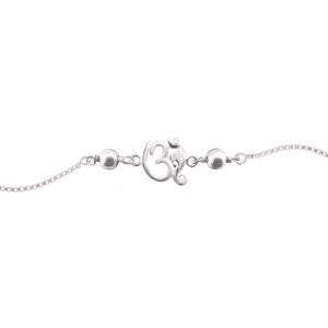 Om symbol pure silver rakhi bracelet for brother for rakshabandhan