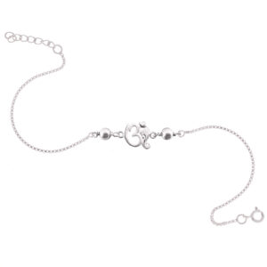 Om symbol pure silver rakhi bracelet for brother for rakshabandhan