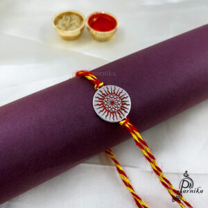 Pure silver rakhi online for brother on rakshabandhan