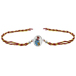 cartoon silver rakhi - tom & jerry - 92.5 pure certified silver rakhi