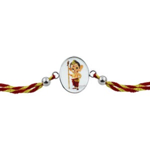 Bal ganesh silver rakhi - 92.5 pure certified silver rakhi