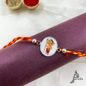 92.5 pure Silver bal ganesh rakhi online for brother