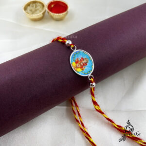 pure 92.5 Silver ganesh ji rakhi online for brother