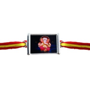 Pure silver ganesh ji rakhi for brother