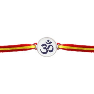 Om sterling silver rakhi for brother