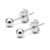 Ball silver earrings studs tops for men and women